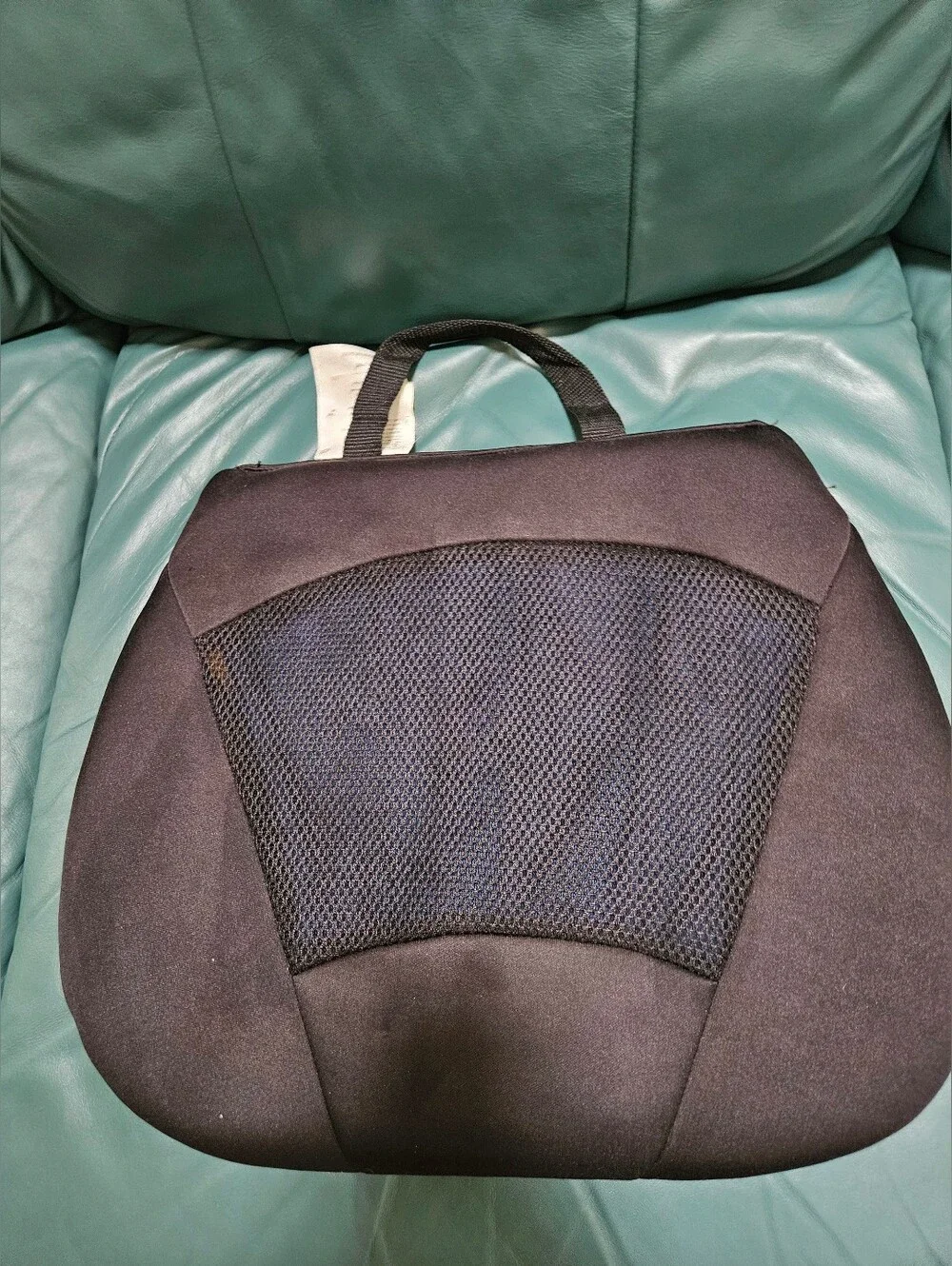 Men's Black Travel Seat Cushion with Mesh Back